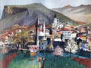 Tivadar Kosztka Csontvary Springtime in Mostar oil painting